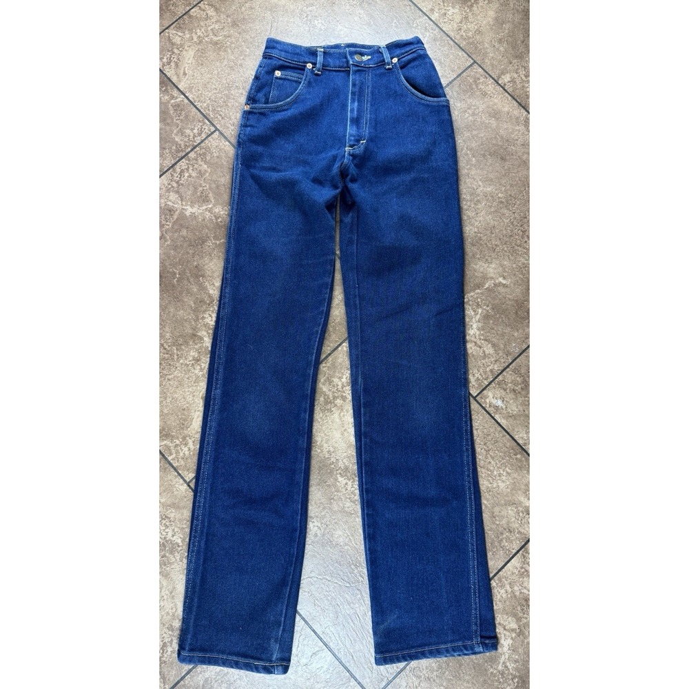 Vintage Lee Women's Dark Blue Jeans Size 9 Straight Leg Made in USA Denim